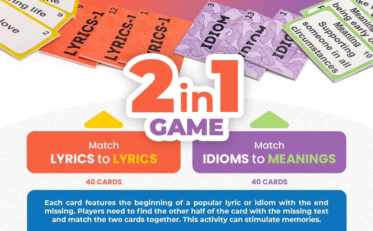 Matching Memory Game x 2 (Idioms and Lyrics)