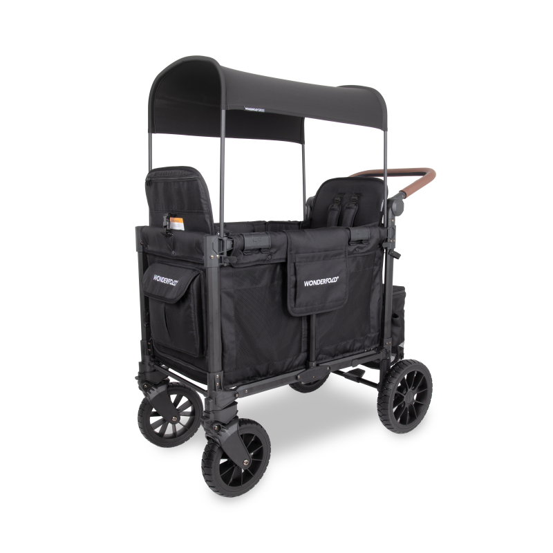 Wonderfold Wagon W2 Luxe Pro Double Stroller with 5 Point Harness