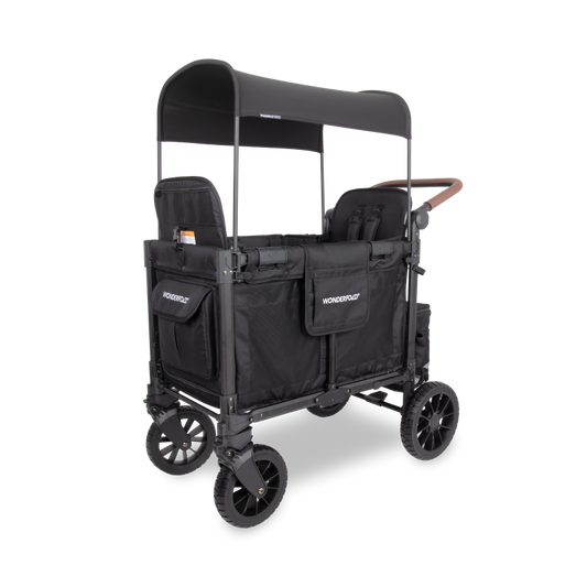 Wonderfold Wagon W2 Luxe Pro Double Stroller with 5 Point Harness
