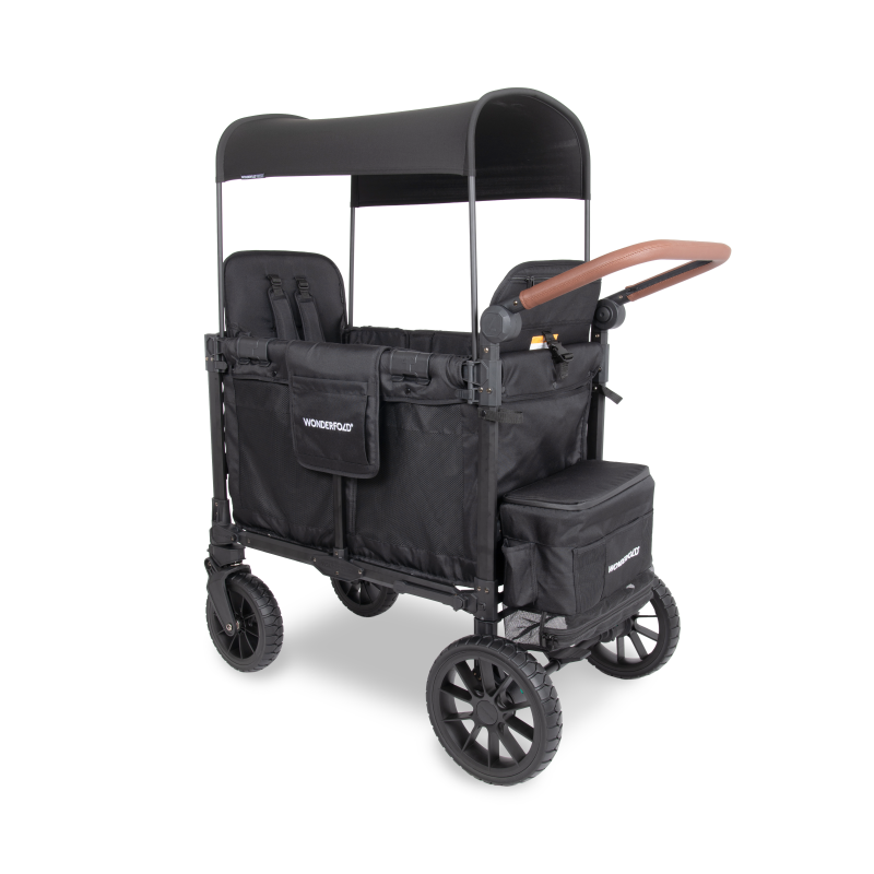 Wonderfold Wagon W2 Luxe Pro Double Stroller with 5 Point Harness