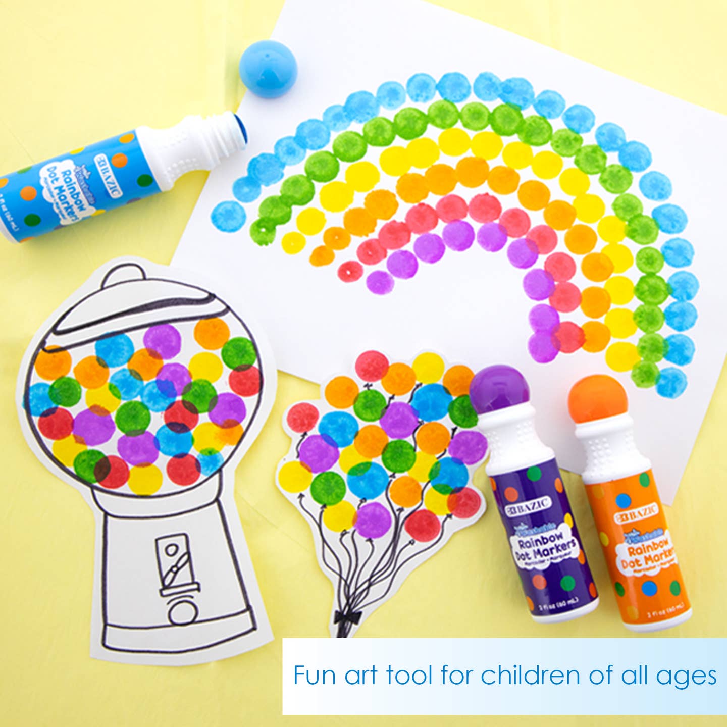 Rainbow Dot Markers (6 Pack)