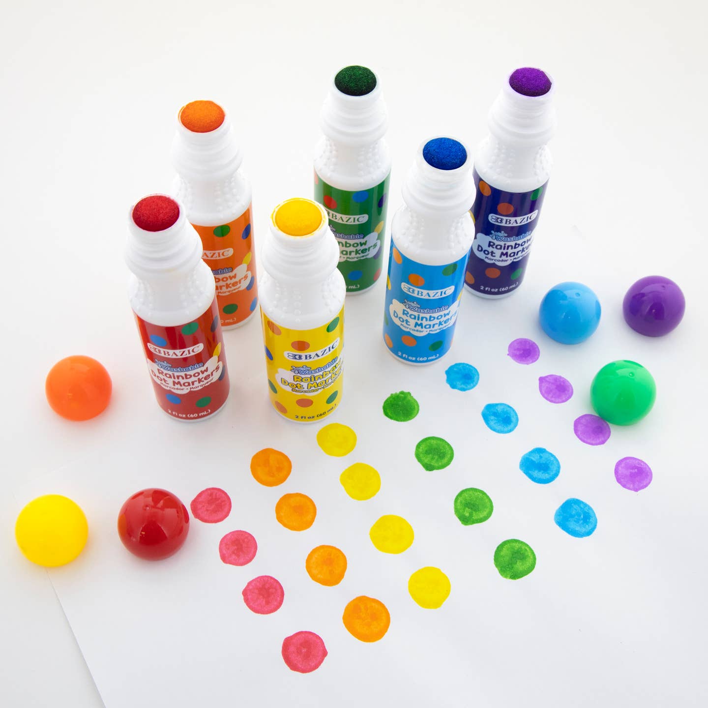 Rainbow Dot Markers (6 Pack)