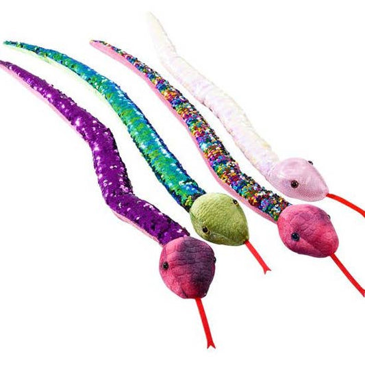Plush Snake with 2 Color Reversible Sequins