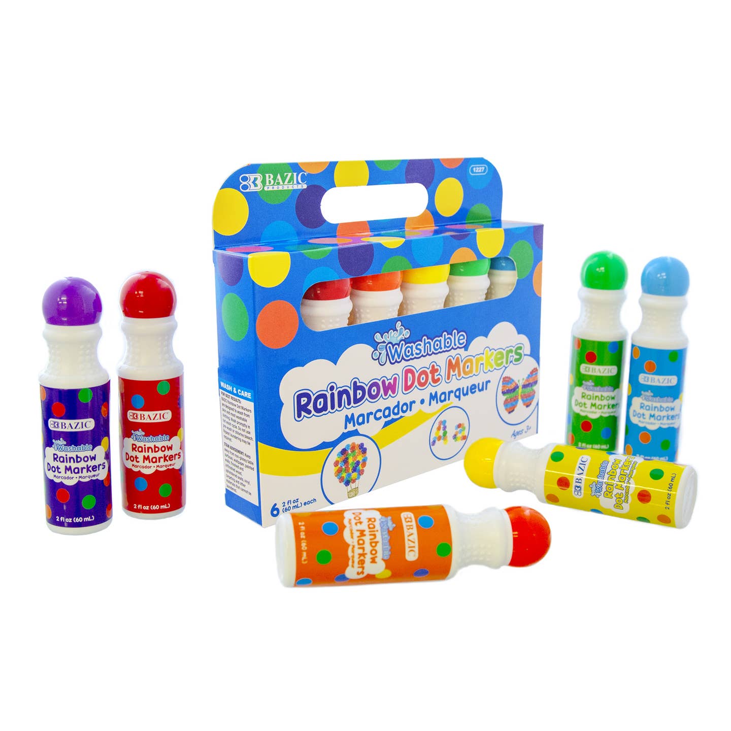 Rainbow Dot Markers (6 Pack)