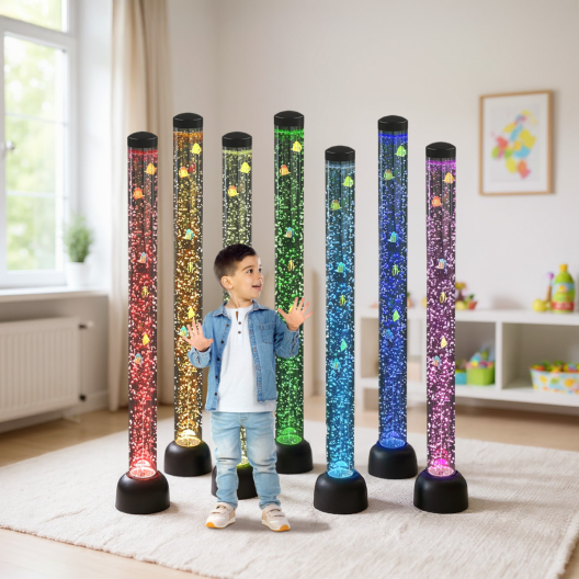 5ft Sensory LED Bubble Tube Lamp with 2 Brackets