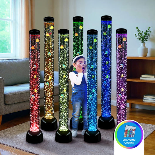5ft Sensory LED Bubble Tube Lamp with 2 Brackets