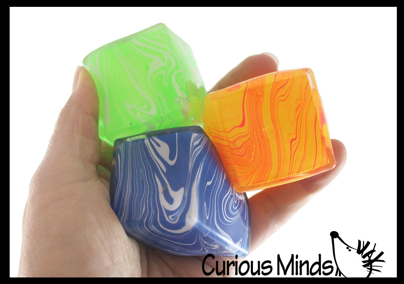 Marbled Ice Cube Sugar Ball 1.5"