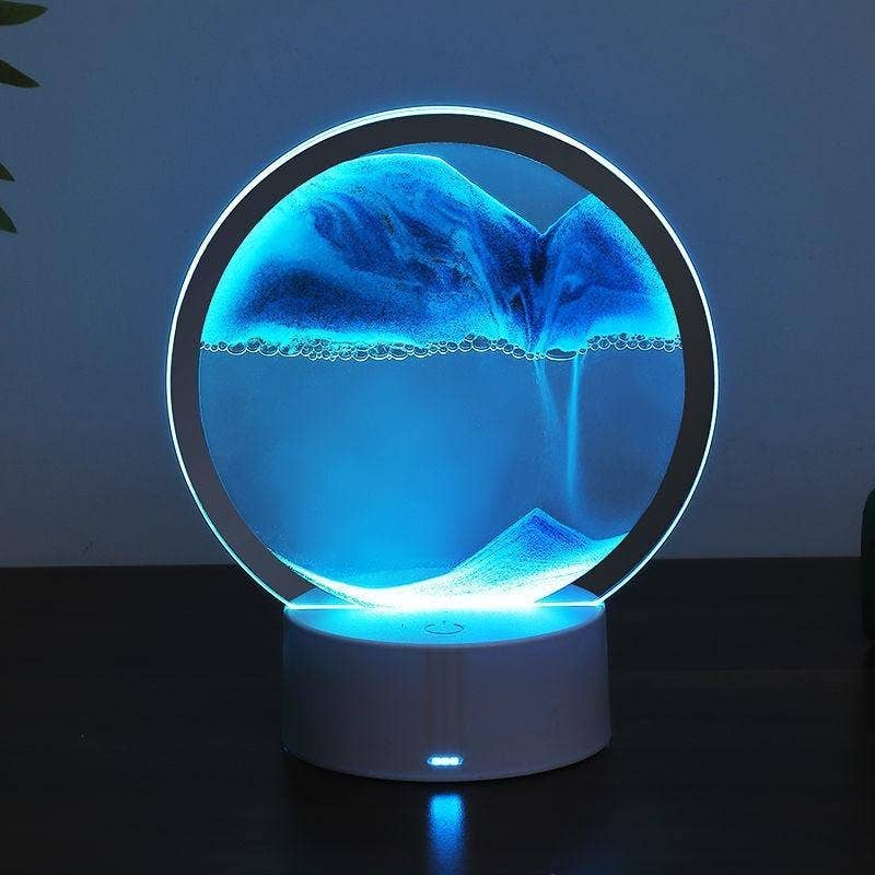 Sand Painting Hourglass 3D LED Table Lamp