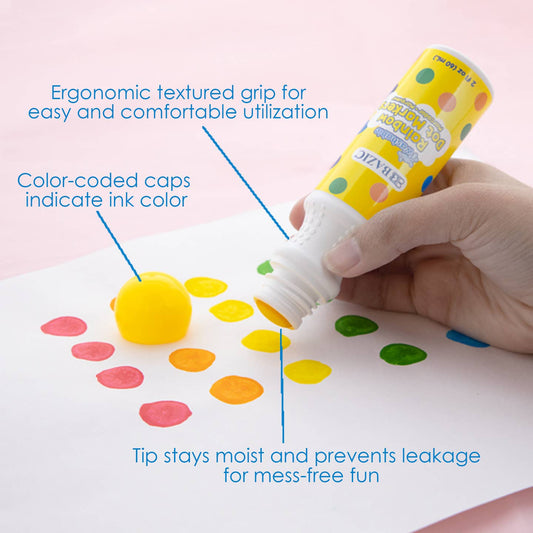 Rainbow Dot Markers (6 Pack)