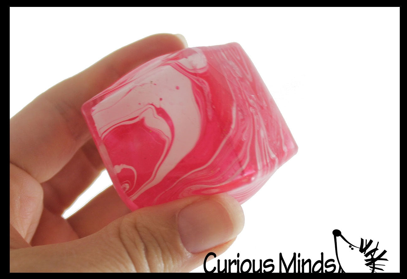 Marbled Ice Cube Sugar Ball 1.5"