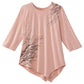 Women's Open Back Asymmetrical Hem Top