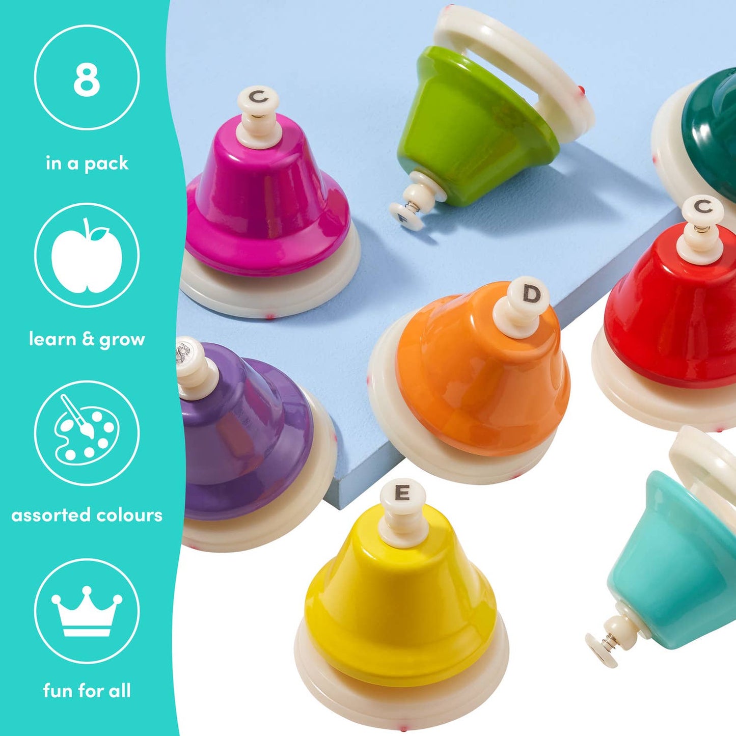 Rainbow ﻿Music Bells (Set of 8)