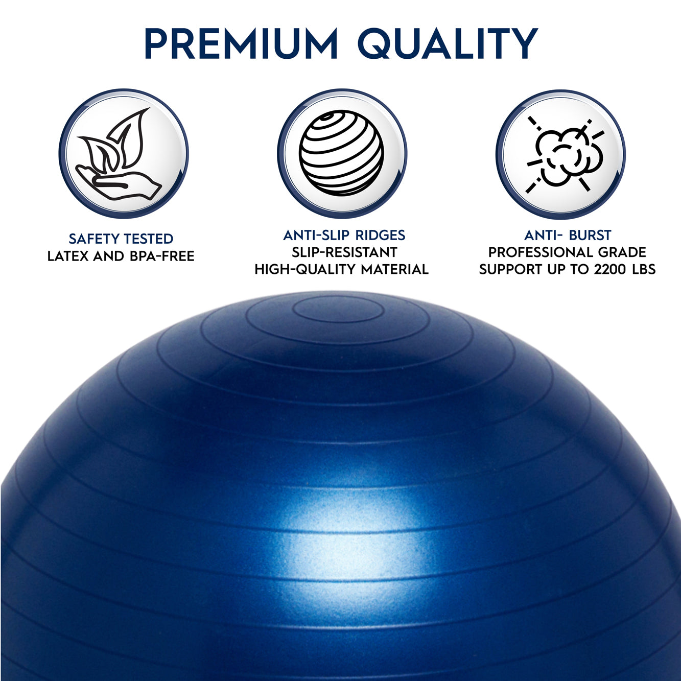 Balance Balls No Roll Weighted Blue 45 cm AdaptAbility